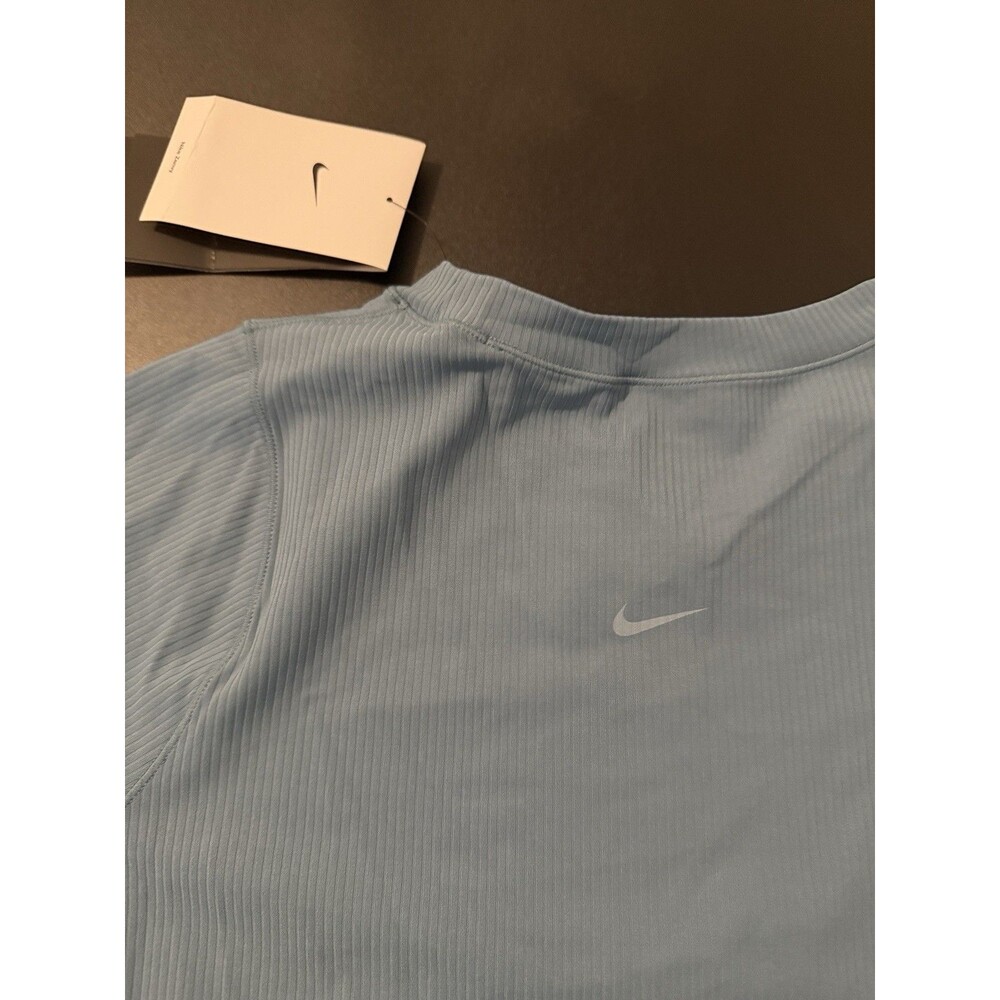 Nike Zenvy Dri-FIT Ribbed Training Top Womens XL Blue Athleisure T-shirt NWT - Picture 5 of 5